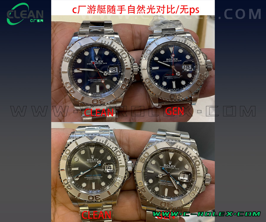 Clean厂劳力士游艇复刻对比正品图文评测-C-rolex