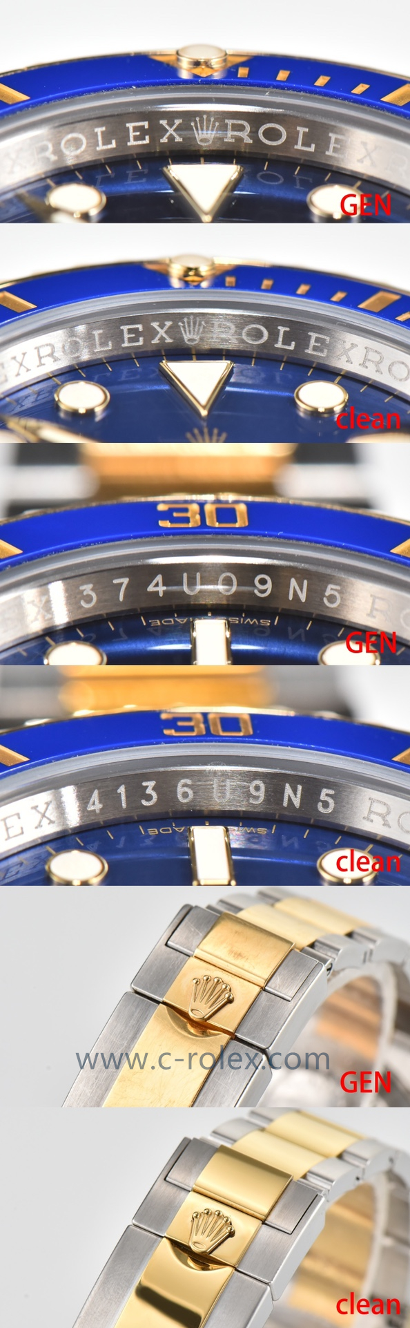 C厂Clean劳力士潜航者型系列116613LB-0005 间金蓝水鬼「3135机芯」